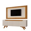 Ver imagem 2 de Conjunto Painel com LED e Rack Atenas 180 cm Off White/Naturalle Mavaular
