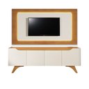 Ver imagem 3 de Conjunto Painel com LED e Rack Atenas 180 cm Off White/Naturalle Mavaular