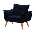 Ver imagem 2 de Kit 2 Poltronas Decorativas Opala Azul Marinho