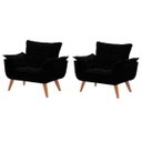 Ver imagem 1 de Kit 2 Poltronas Decorativas Opala Preta
