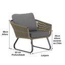 Ver imagem 4 de Conjunto de Poltronas, Namoradeira e Mesa Milão em Alumínio com Almofadas Impermeáveis para Trama Or