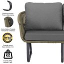 Ver imagem 5 de Conjunto de Poltronas, Namoradeira e Mesa Milão em Alumínio com Almofadas Impermeáveis para Trama Or