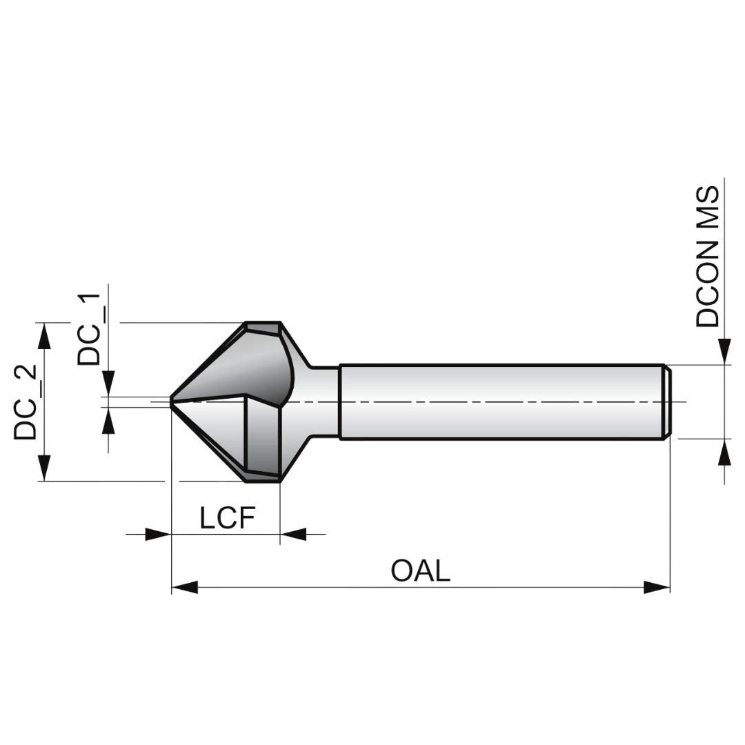 Escareador - 90° - Med. 16,5mm - Din 335c - G560 - 5