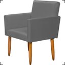 Ver imagem 4 de Kit Namoradeira Decorativa Para Sala Nina + Poltrona Para Recepção Manicure Suede