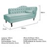 Diva Recamier Diana 160cm Lado Esquerdo Suede - Amarena Móveis - Azul Tiffany - 3