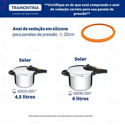 Borracha de Silicone Original Panela de Pressão Tramontina Solar Antiga - 2