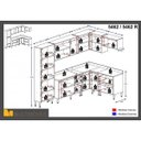 Ver imagem 4 de Cozinha Completa 8 Módulos 16 Portas Calábria Multimóveis