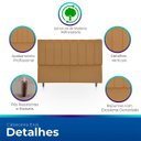 Ver imagem 3 de Cabeceira Estofada Moderna e Elegante para Cama de Casal 140 Eros Suede
