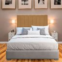 Ver imagem 2 de Cabeceira Estofada Moderna e Elegante para Cama de Casal 140 Eros Suede