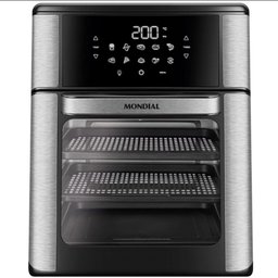 Fritadeira Elétrica sem Óleo Air Fryer Oven 2 em 1 Afo-12l-bi 12l Digital Mondial 110v - 1