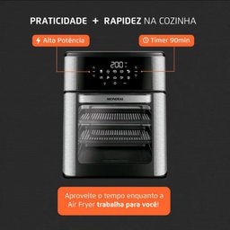 Fritadeira Elétrica sem Óleo Air Fryer Oven 2 em 1 Afo-12l-bi 12l Digital Mondial 110v - 10
