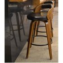 Ver mais imagens de Kit 3 Banquetas para Cozinha Altas Giratórias Madeira Roma