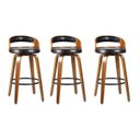 Ver imagem 1 de Kit 3 Banquetas para Cozinha Altas Giratórias Madeira Roma