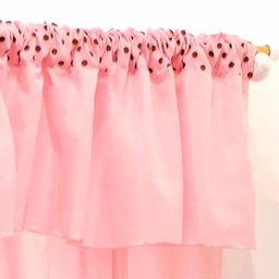 Cortina Infantil Lhama 2,00m x 1,70m alt. Estampa Poá - Rosa - 3
