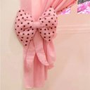 Ver imagem 2 de Cortina Infantil Lhama 2,00m x 1,70m alt. Estampa Poá - Rosa