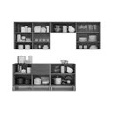 Ver imagem 4 de Cozinha Completa Esplêndida 7 Peças (4aéreos+2balcões+1torrequente) C7p183 Freijo/off White -