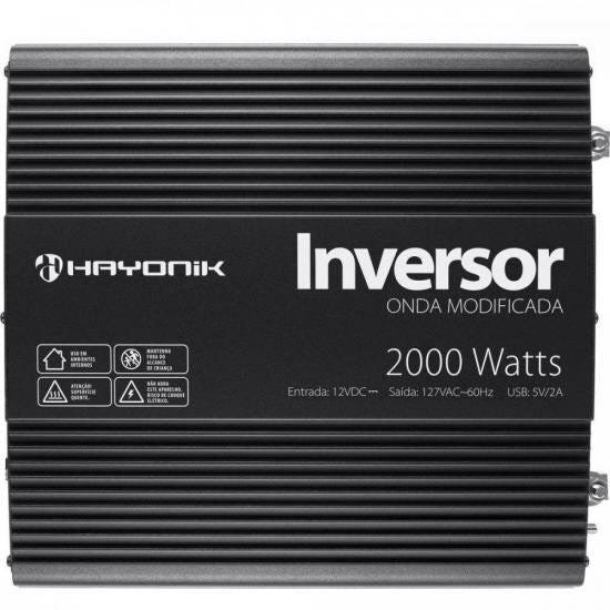 Inversor de Onda Modificada 2000W 12VDC/127V PW11-4 HAYONIK - 3