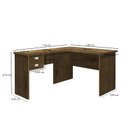 Ver imagem 3 de Mesa de Canto L Escrivaninha Office 2 Gavetas e Chave Taurus:jequitibá