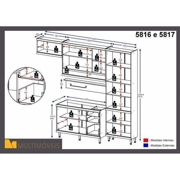 Cozinha Completa 6 Peças Sicília S9T Multimóveis - 4