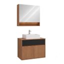 Ver imagem 3 de Conjunto Gabinete de Banheiro Suspenso com LED Llily 70cm