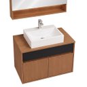 Ver imagem 4 de Conjunto Gabinete de Banheiro Suspenso com LED Llily 70cm