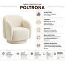 Ver imagem 6 de Kit 2 Poltronas Avany Giratória Bouclé Off White Nexta Casa