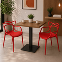Ver imagem 4 de Cadeira de Jantar Allegra Design Moderno em Polipropileno - Vermelha