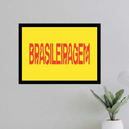 Quadro Decorativo Brasileiragem 45x34cm - com Vidro:moldura Preta - 1
