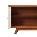 Ver imagem 4 de Buffet 4 Portas com Frisos Decorativos e Prateleiras Dj Móveis Soleil Freijó Off White