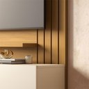 Ver imagem 5 de Painel para Tv até 65 Polegadas Juriti 2 Portas 2 Prateleiras Naturale/off White Matte - Colibri