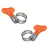 Kit 100 Abraçadeiras Metal com Borboleta para Mangueira de Gas Casa Jardim Irrigação Botijão Rosca S - 3