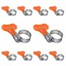 Kit 100 Abraçadeiras Metal com Borboleta para Mangueira de Gas Casa Jardim Irrigação Botijão Rosca S - 1