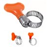 Kit 100 Abraçadeiras Metal com Borboleta para Mangueira de Gas Casa Jardim Irrigação Botijão Rosca S - 5