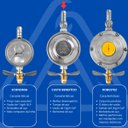 Ver imagem 4 de Regulador Registro de Gás de Cozinha Doméstico 1kg/h + Mangueira 80cm com Abraçadeiras | Aliança