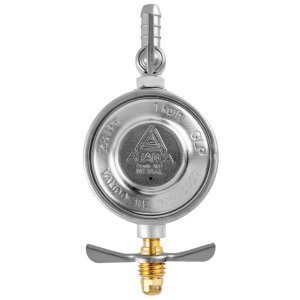 Regulador Registro de Gás de Cozinha Doméstico 1kg/h + Mangueira 80cm com Abraçadeiras | Aliança