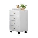 Ver imagem 1 de Gaveteiro Office Presence 4 Gavetas com Rodizio Demobile Cor:branco