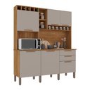 Ver imagem 1 de Armário de Cozinha 6 Portas 2 Gavetas New Topázio Salleto Cinamomo/off White
