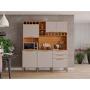 Ver imagem 4 de Armário de Cozinha 6 Portas 2 Gavetas New Topázio Salleto Cinamomo/off White