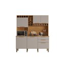 Ver imagem 3 de Armário de Cozinha 6 Portas 2 Gavetas New Topázio Salleto Cinamomo/off White