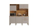 Ver imagem 3 de Armário de Cozinha 6 Portas 2 Gavetas New Topázio Salleto Cinamomo/off White