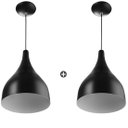 Ver imagem 1 de Kit 2 Pendente Milão Pequena Preto Sala Cozinha Quarto
