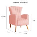 Ver imagem 7 de Kit 02 Poltronas Melinda Veludo Rosa