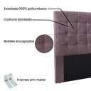 Ver imagem 3 de Cabeceira Cama Box King 195 Cm Verona Veludo Uva S04 - D'Rossi