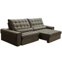 Ver imagem 5 de Sofá Retrátil Reclinável para Sala 4 Lugares 290cm Nebrasca F04 Veludo Marrom - Lyam Decor