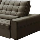 Ver imagem 6 de Sofá Retrátil Reclinável para Sala 4 Lugares 290cm Nebrasca F04 Veludo Marrom - Lyam Decor