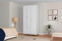 Ver imagem 3 de Roupeiro / Guarda Roupas Ti Solteiro 3 Portas Cor Branco