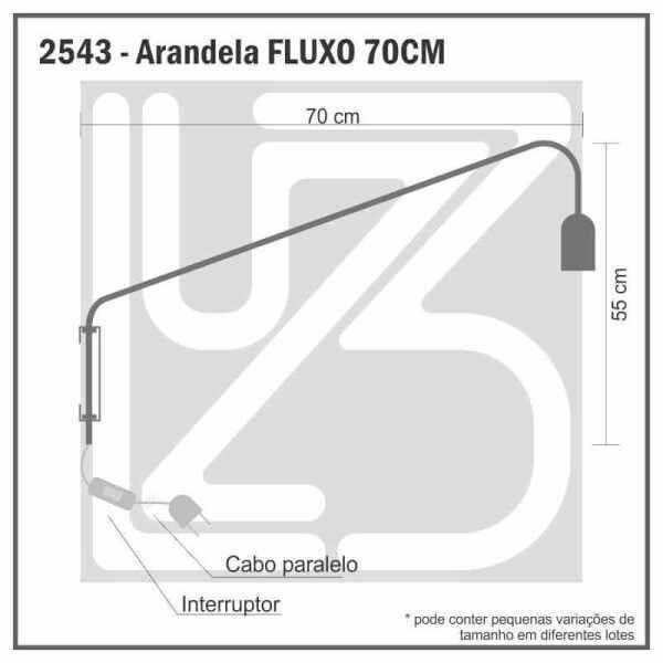 Arandela Fluxo 70 cm - COBRE - 2543-10 - 8