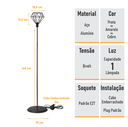Ver imagem 2 de Abajur Coluna Diamante - Preto - 3112-3
