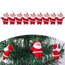 Ver imagem 6 de Kit 9 Mini Papai Noel Pendente Enfeite Natalino para Arvore de Natal Decoração Porta Decorar