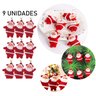 Kit 9 Mini Papai Noel Pendente Enfeite Natalino para Arvore de Natal Decoração Porta Decorar - 10